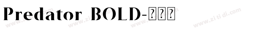 Predator BOLD字体转换